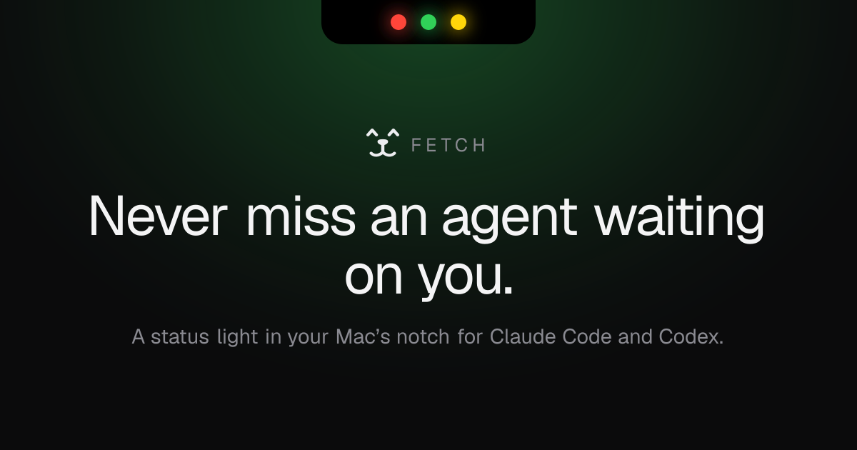 Fetch – control your Claude Code agents from the Mac notch
